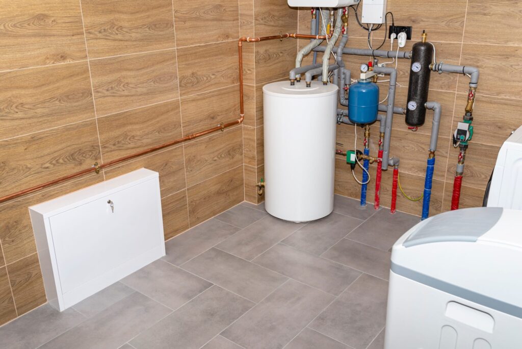 Residential water heater and plumbing system installed in West Palm Beach